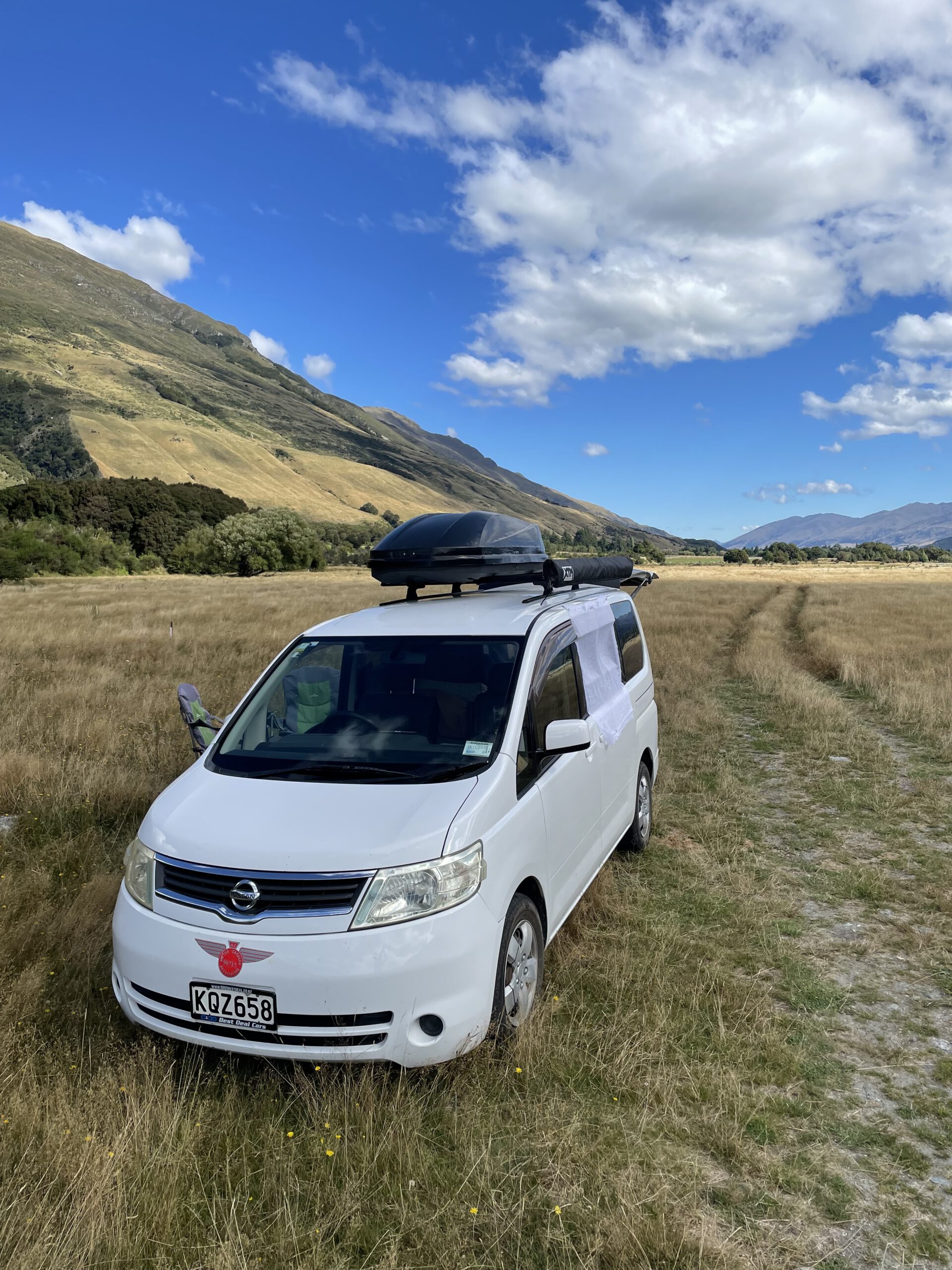 Campervan parked on the South Island New Zealand