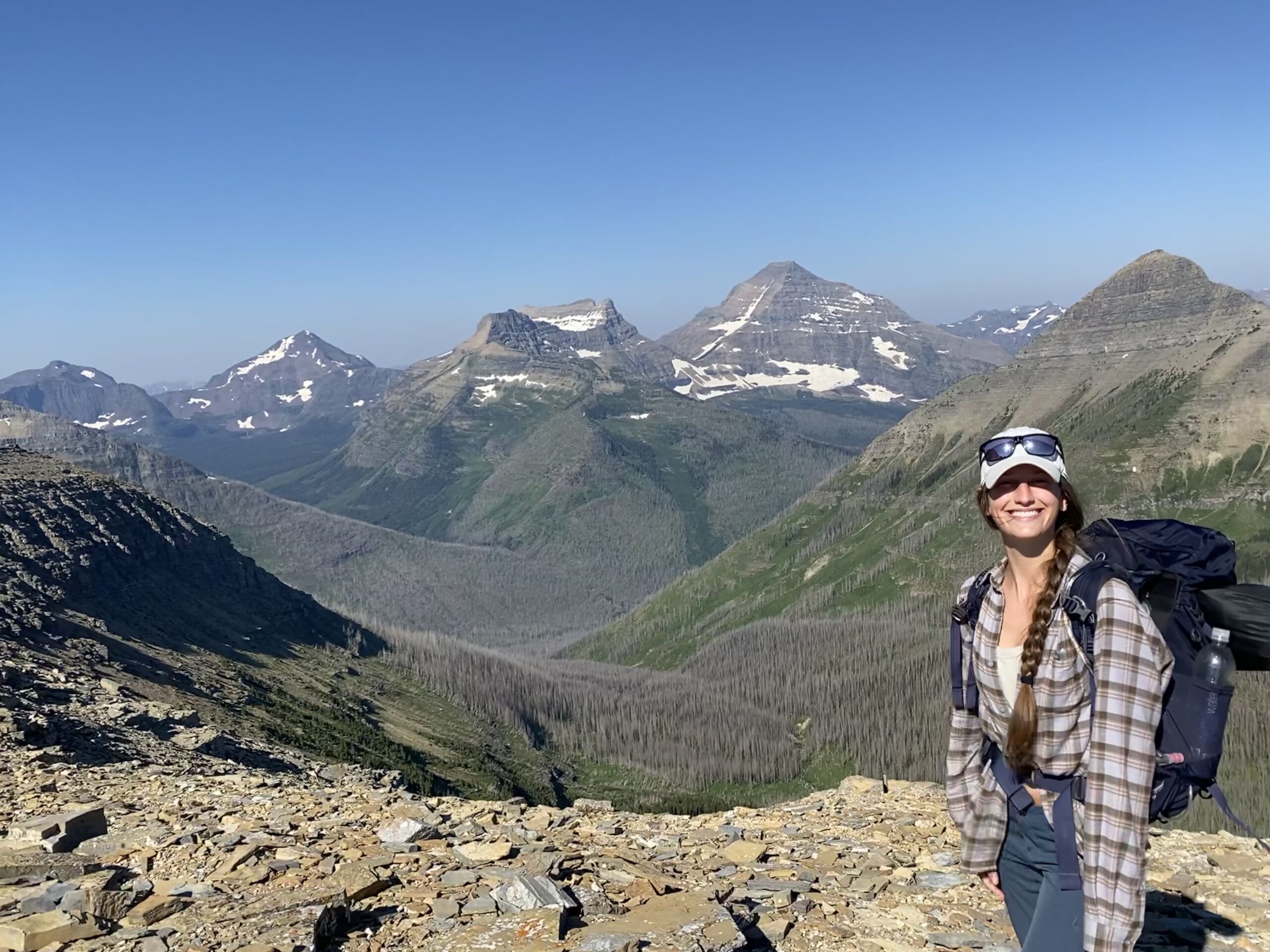 On a backpacking trip in Glacier National Park