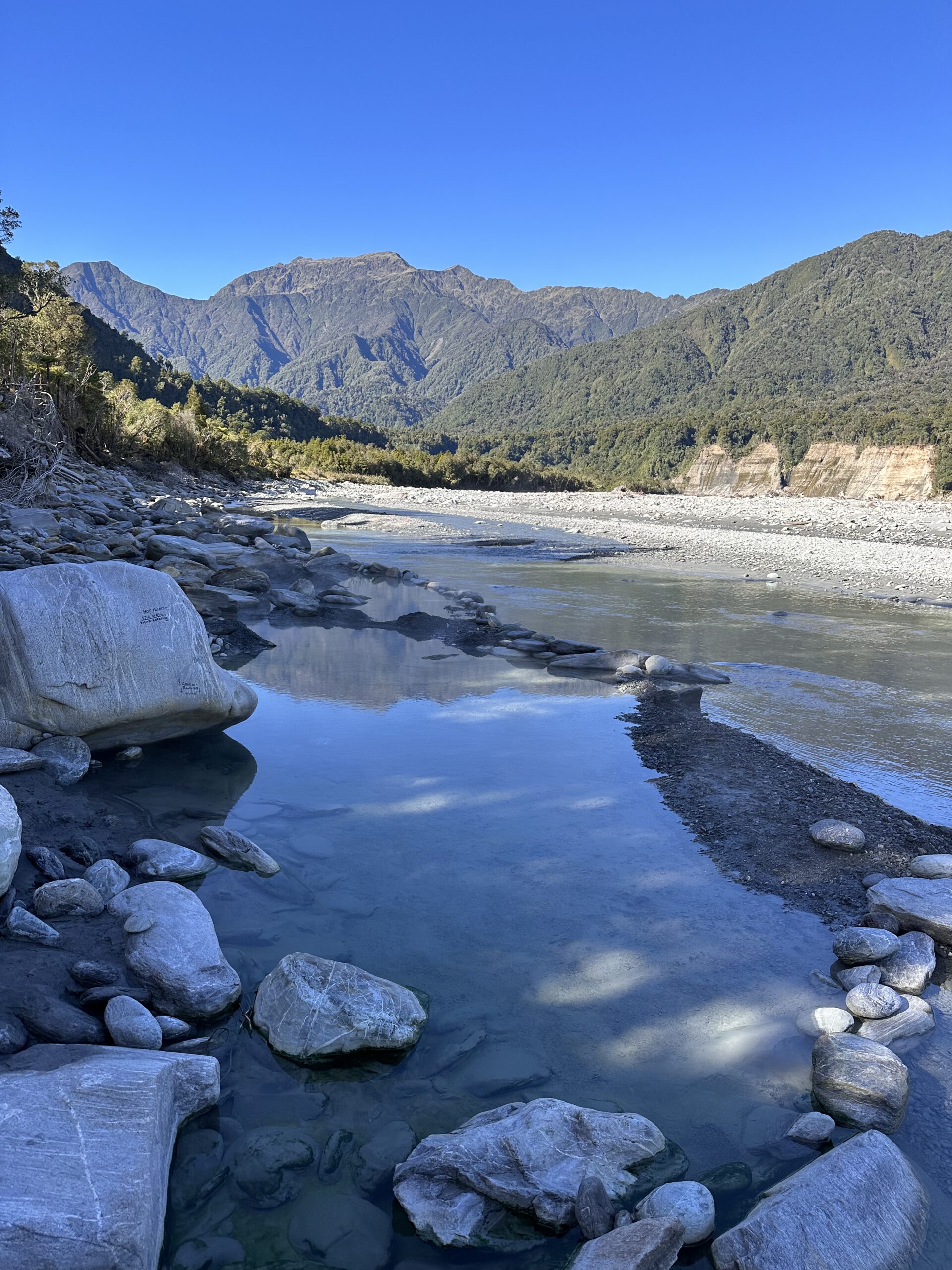 Hot springs on the South Island of New Zealand