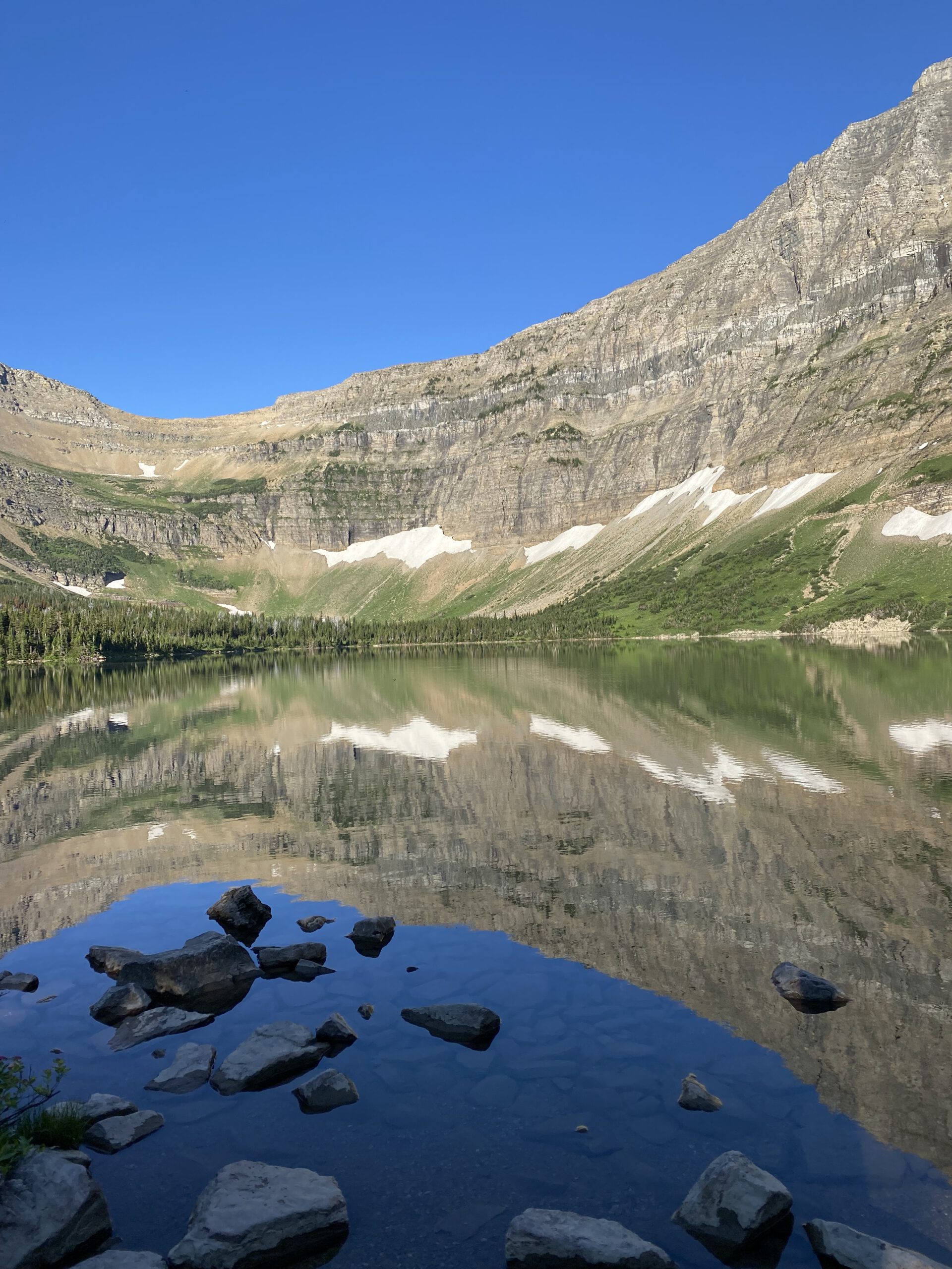 Oldman Lake in the Two Medicine location of Glacier National Park 