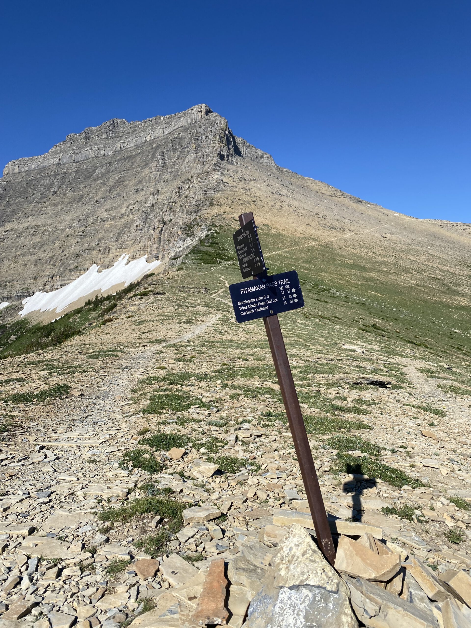 Hiking on Pitamakin Pass in Two Medicine 