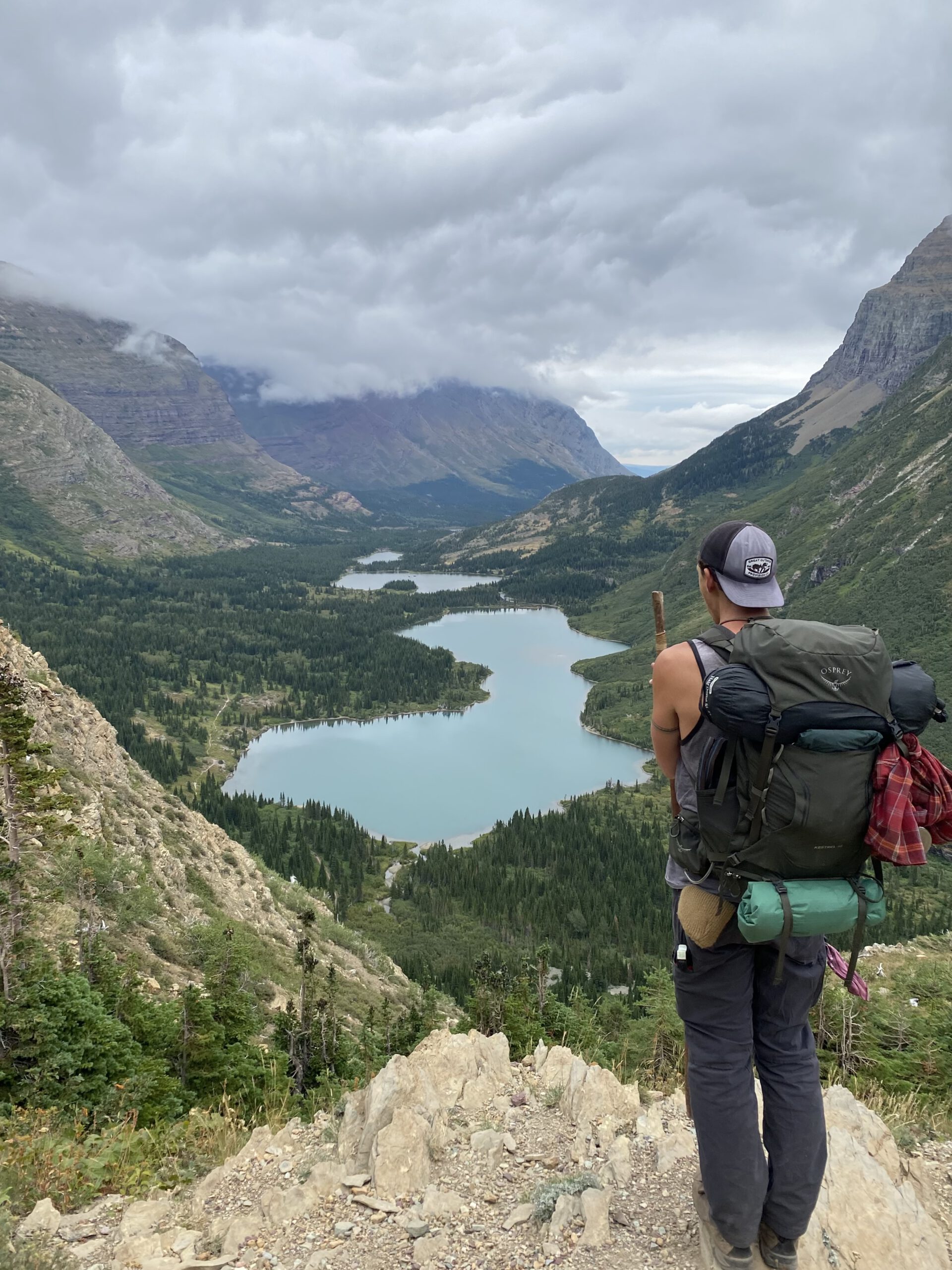 View from top of Swiftcurrent Pass